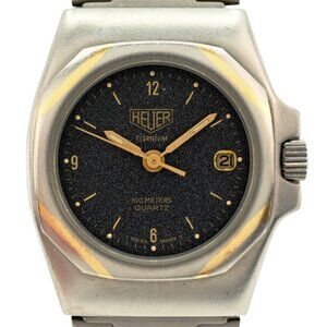 Vintage 1990's Ladies 25mm Heuer (Pre-Tag) Titanium/ Gold Watch Ref: 825.208-18!